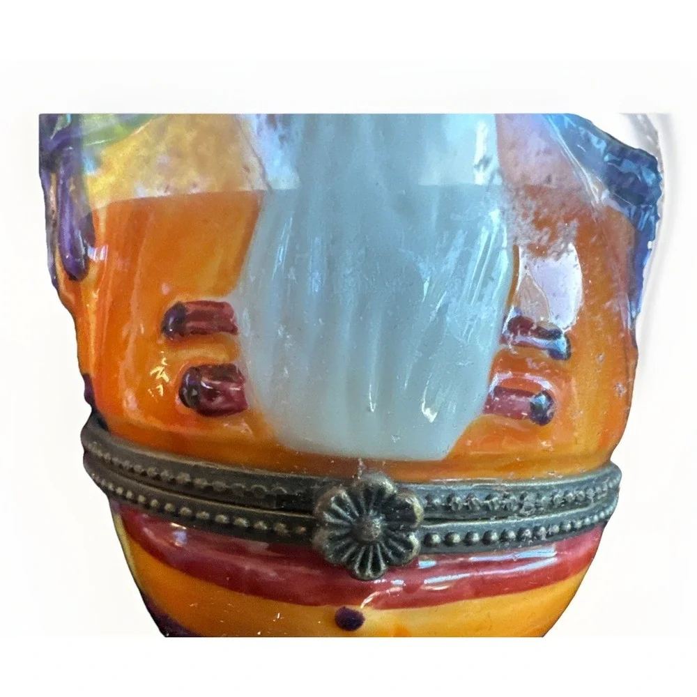 Villeroy & Boch Nutcracker King Orange Purple Porcelain Trinket‎ Box 1748 NEW